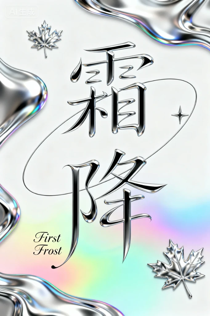 酸性海报“霜降”