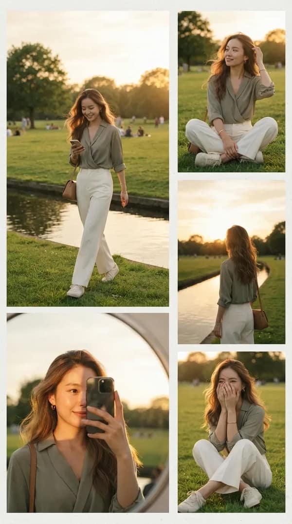 Ultra-Realistic Cinematic Lifestyle Fashion Collage