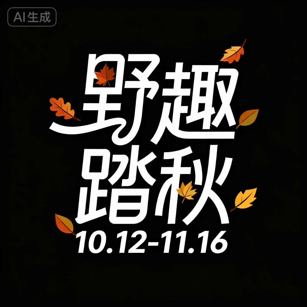AI字体-野趣踏秋