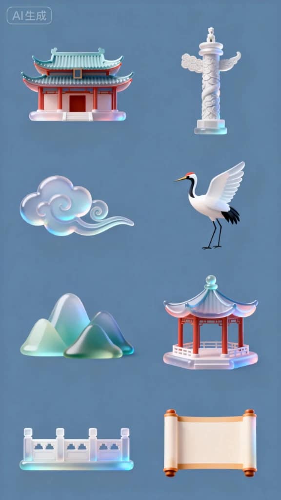 Chinese Style 3D Icons