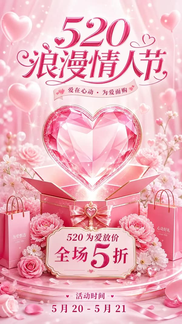 520 Romantic Valentine's Day Poster