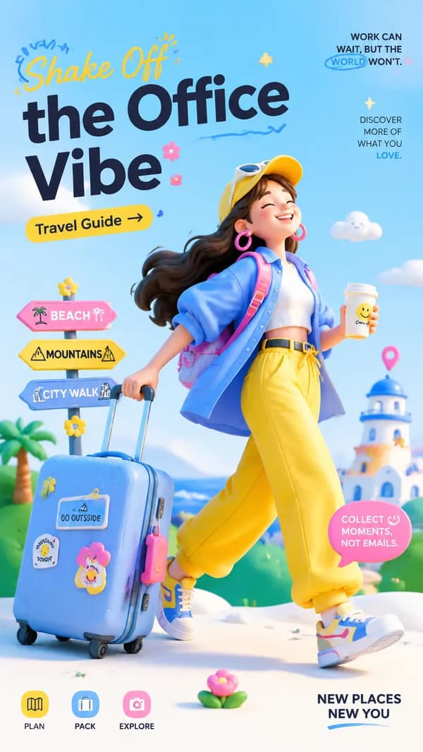 3D Illustration Style Poster