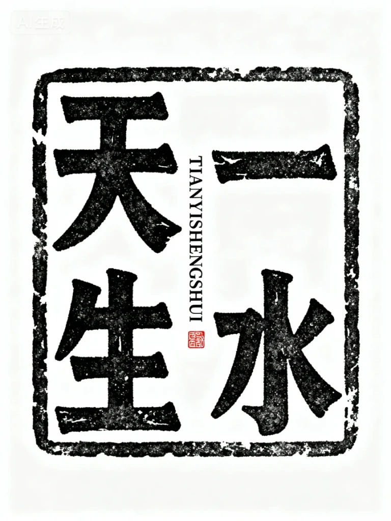 AI字体-天一生水