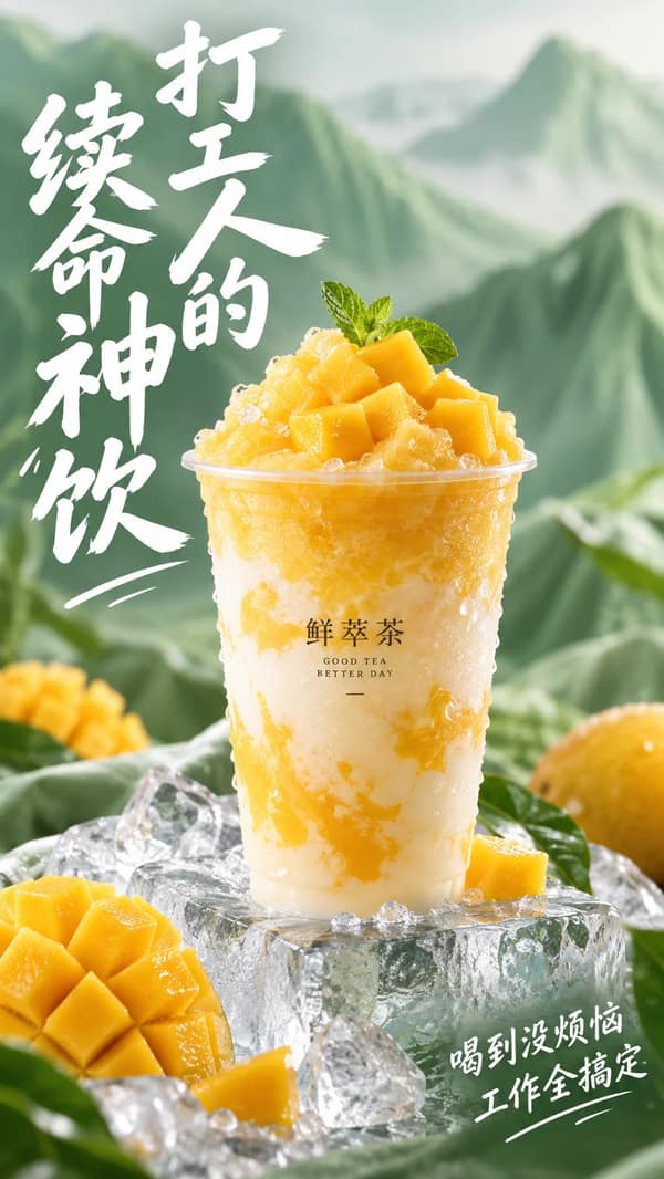 Tea Drink Ad Poster